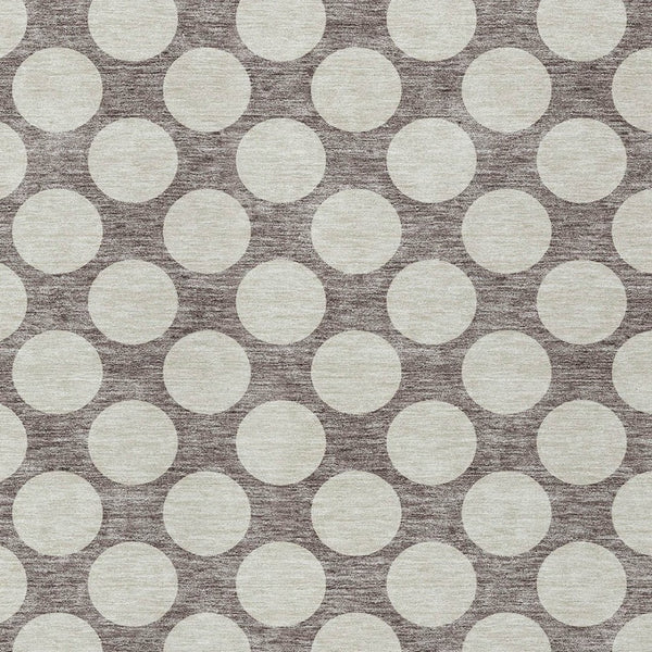 Homeroots 3' Black And Ivory Polka Dot Washable Area Rug For Home, Patio, Porch, And High Traffic Spaces 3' X 5' Polyester 595277