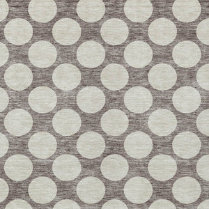 Homeroots 3' Black And Ivory Polka Dot Washable Area Rug For Home, Patio, Porch, And High Traffic Spaces 10' X 14' Polyester 595282