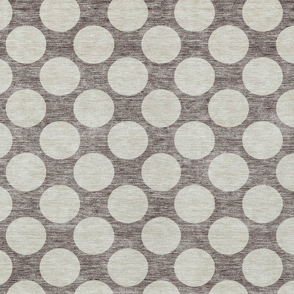 Homeroots 3' Black And Ivory Polka Dot Washable Area Rug For Home, Patio, Porch, And High Traffic Spaces 10' X 14' Polyester 595282