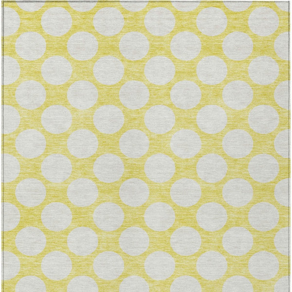 Homeroots 3' Black And Ivory Polka Dot Washable Area Rug For Home, Patio, Porch, And High Traffic Spaces 8' X 10' Polyester 595286