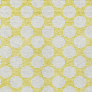 Homeroots 3' Black And Ivory Polka Dot Washable Area Rug For Home, Patio, Porch, And High Traffic Spaces 8' X 10' Polyester 595286