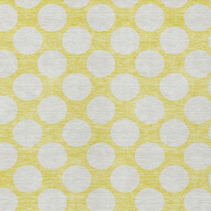 Homeroots 3' Black And Ivory Polka Dot Washable Area Rug For Home, Patio, Porch, And High Traffic Spaces 9' X 12' Polyester 595287