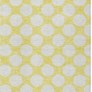 Homeroots 3' Black And Ivory Polka Dot Washable Area Rug For Home, Patio, Porch, And High Traffic Spaces 10' X 14' Polyester 595288