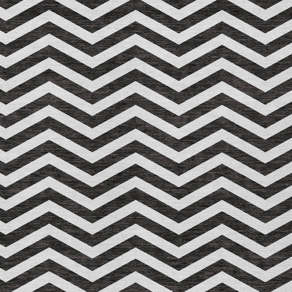 Homeroots 3' Artichoke Green And Ivory Chevron Washable Indoor Outdoor Area Rug For Stylish Spaces 3' X 5' Polyester 595295