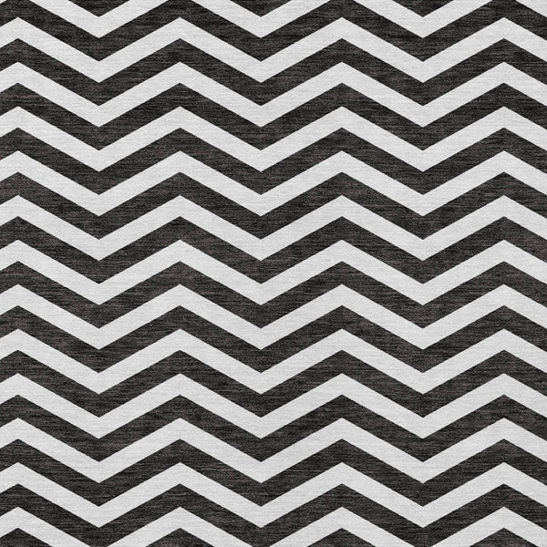 Homeroots 3' Artichoke Green And Ivory Chevron Washable Indoor Outdoor Area Rug For Stylish Spaces 9' X 12' Polyester 595299