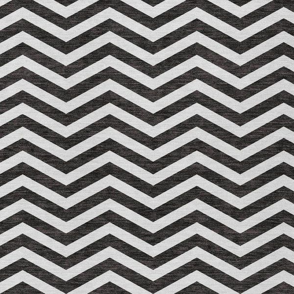 Homeroots 3' Artichoke Green And Ivory Chevron Washable Indoor Outdoor Area Rug For Stylish Spaces 10' X 14' Polyester 595300