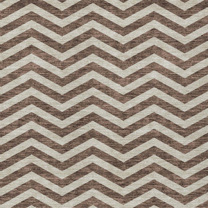 Homeroots 3' Artichoke Green And Ivory Chevron Washable Indoor Outdoor Area Rug For Stylish Spaces 3' X 5' Polyester 595301