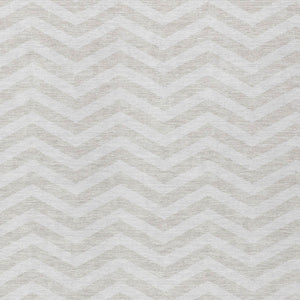 Homeroots 3' Artichoke Green And Ivory Chevron Washable Indoor Outdoor Area Rug For Stylish Spaces 8' X 10' Polyester 595322
