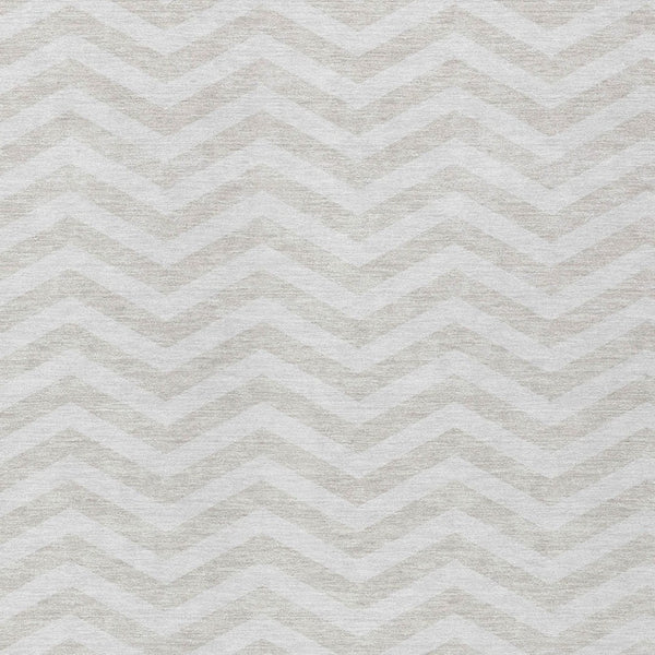 Homeroots 3' Artichoke Green And Ivory Chevron Washable Indoor Outdoor Area Rug For Stylish Spaces 8' X 10' Polyester 595322