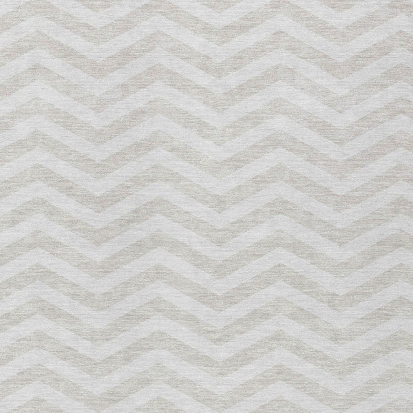 Homeroots 3' Artichoke Green And Ivory Chevron Washable Indoor Outdoor Area Rug For Stylish Spaces 10' X 14' Polyester 595324
