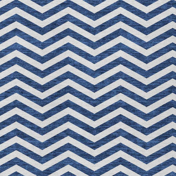 Homeroots 3' Artichoke Green And Ivory Chevron Washable Indoor Outdoor Area Rug For Stylish Spaces 5' X 8' Polyester 595326