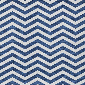 Homeroots 3' Artichoke Green And Ivory Chevron Washable Indoor Outdoor Area Rug For Stylish Spaces 8' X 10' Polyester 595328