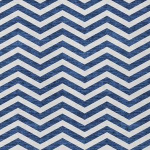 Homeroots 3' Artichoke Green And Ivory Chevron Washable Indoor Outdoor Area Rug For Stylish Spaces 9' X 12' Polyester 595329