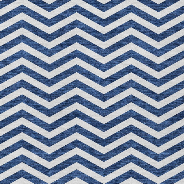 Homeroots 3' Artichoke Green And Ivory Chevron Washable Indoor Outdoor Area Rug For Stylish Spaces 9' X 12' Polyester 595329