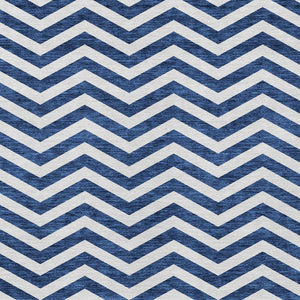 Homeroots 3' Artichoke Green And Ivory Chevron Washable Indoor Outdoor Area Rug For Stylish Spaces 10' X 14' Polyester 595330