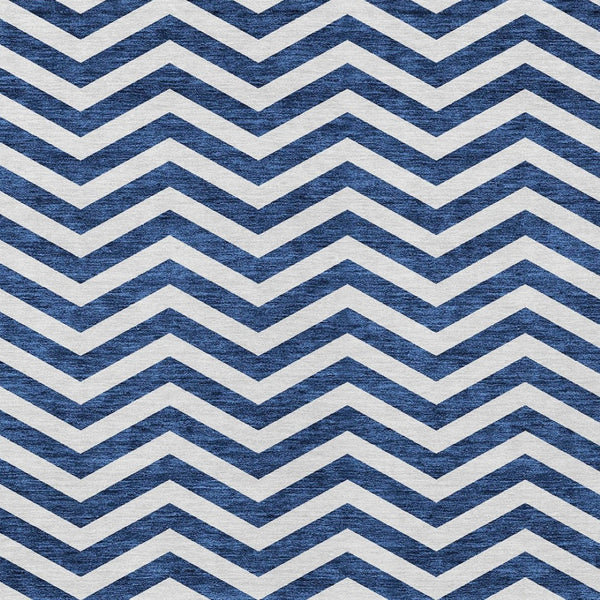 Homeroots 3' Artichoke Green And Ivory Chevron Washable Indoor Outdoor Area Rug For Stylish Spaces 10' X 14' Polyester 595330