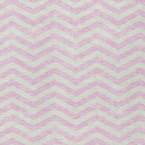 Homeroots 3' Artichoke Green And Ivory Chevron Washable Indoor Outdoor Area Rug For Stylish Spaces 8' X 10' Polyester 595340