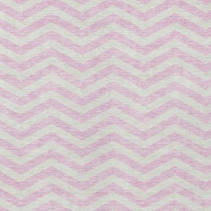 Homeroots 3' Artichoke Green And Ivory Chevron Washable Indoor Outdoor Area Rug For Stylish Spaces 9' X 12' Polyester 595341