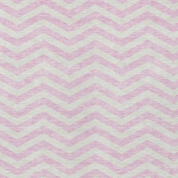 Homeroots 3' Artichoke Green And Ivory Chevron Washable Indoor Outdoor Area Rug For Stylish Spaces 9' X 12' Polyester 595341