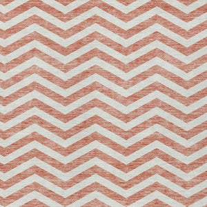 Homeroots 3' Artichoke Green And Ivory Chevron Washable Indoor Outdoor Area Rug For Stylish Spaces 5' X 8' Polyester 595350