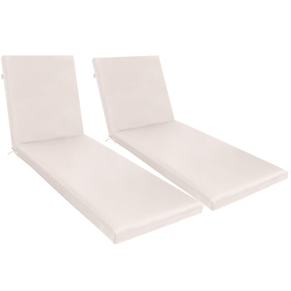 English Elm 2PCS 75" Chaise Lounge Cushion Set for Outdoor Patio · High-Resilience Foam, Supportive Comfort & Durable Recovery Beige W419P194577