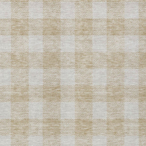 Homeroots 3' Artichoke Green And Gray Plaid Washable Rug – Perfect For Indoor And Outdoor Spaces, Durable Design 8' X 10' Polyester 595370