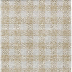 Homeroots 3' Artichoke Green And Gray Plaid Washable Rug – Perfect For Indoor And Outdoor Spaces, Durable Design 10' X 14' Polyester 595372