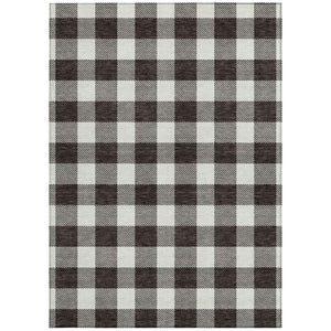 Homeroots 3' Artichoke Green And Gray Plaid Washable Rug – Perfect For Indoor And Outdoor Spaces, Durable Design 9' X 12' Polyester 595377