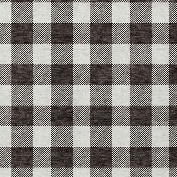 Homeroots 3' Artichoke Green And Gray Plaid Washable Rug – Perfect For Indoor And Outdoor Spaces, Durable Design 10' X 14' Polyester 595378