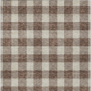 Homeroots 3' Artichoke Green And Gray Plaid Washable Rug – Perfect For Indoor And Outdoor Spaces, Durable Design 10' X 14' Polyester 595384