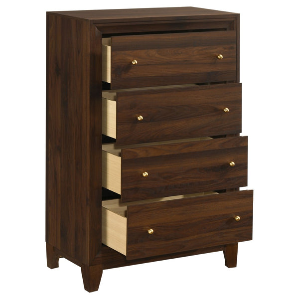English Elm Bren Five Drawer Chest Rubberwood Grain Build Farmhouse Bedroom Storage B062P451890