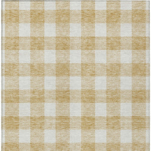 Homeroots 3' Artichoke Green And Gray Plaid Washable Rug – Perfect For Indoor And Outdoor Spaces, Durable Design 3' X 5' Polyester 595391
