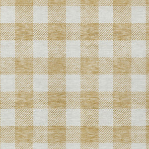 Homeroots 3' Artichoke Green And Gray Plaid Washable Rug – Perfect For Indoor And Outdoor Spaces, Durable Design 5' X 8' Polyester 595392