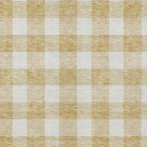 Homeroots 3' Artichoke Green And Gray Plaid Washable Rug – Perfect For Indoor And Outdoor Spaces, Durable Design 9' X 12' Polyester 595395