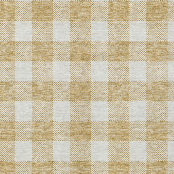 Homeroots 3' Artichoke Green And Gray Plaid Washable Rug – Perfect For Indoor And Outdoor Spaces, Durable Design 9' X 12' Polyester 595395