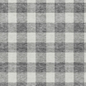 Homeroots 3' Artichoke Green And Gray Plaid Washable Rug – Perfect For Indoor And Outdoor Spaces, Durable Design 9' X 12' Polyester 595401