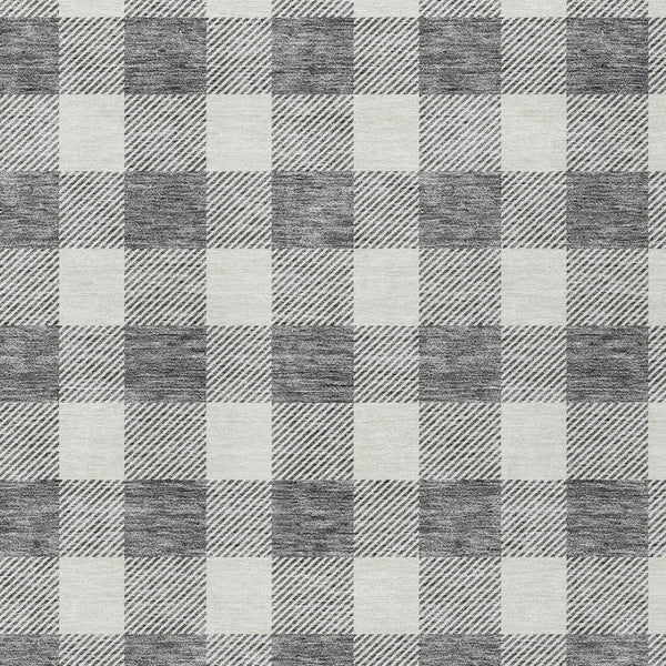 Homeroots 3' Artichoke Green And Gray Plaid Washable Rug – Perfect For Indoor And Outdoor Spaces, Durable Design 10' X 14' Polyester 595402