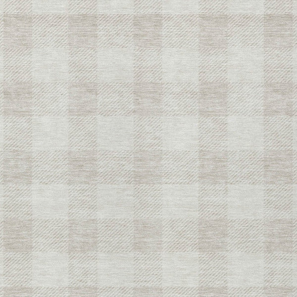 Homeroots 3' Artichoke Green And Gray Plaid Washable Rug – Perfect For Indoor And Outdoor Spaces, Durable Design 8' X 10' Polyester 595406