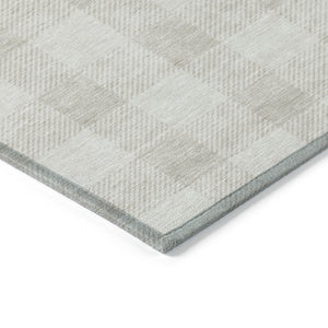 Homeroots 3' Artichoke Green And Gray Plaid Washable Rug – Perfect For Indoor And Outdoor Spaces, Durable Design 10' X 14' Polyester 595408