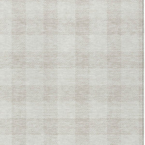 Homeroots 3' Artichoke Green And Gray Plaid Washable Rug – Perfect For Indoor And Outdoor Spaces, Durable Design 10' X 14' Polyester 595408