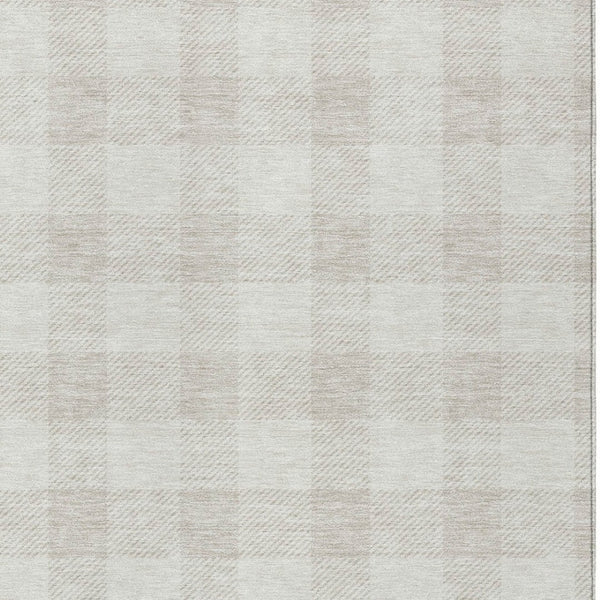 Homeroots 3' Artichoke Green And Gray Plaid Washable Rug – Perfect For Indoor And Outdoor Spaces, Durable Design 10' X 14' Polyester 595408