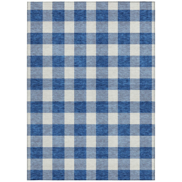 Homeroots 3' Artichoke Green And Gray Plaid Washable Rug – Perfect For Indoor And Outdoor Spaces, Durable Design 3' X 5' Polyester 595409