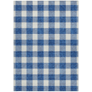 Homeroots 3' Artichoke Green And Gray Plaid Washable Rug – Perfect For Indoor And Outdoor Spaces, Durable Design 5' X 8' Polyester 595410