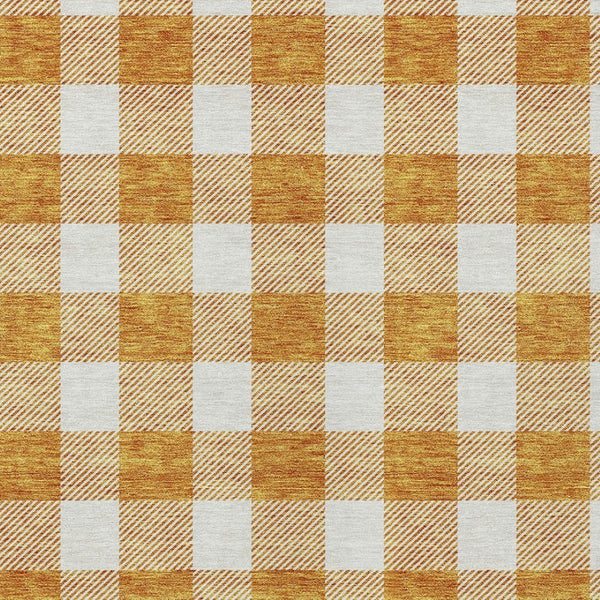 Homeroots 3' Artichoke Green And Gray Plaid Washable Rug – Perfect For Indoor And Outdoor Spaces, Durable Design 5' X 8' Polyester 595416