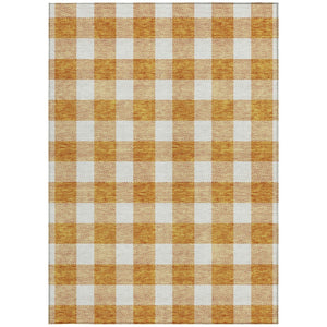 Homeroots 3' Artichoke Green And Gray Plaid Washable Rug – Perfect For Indoor And Outdoor Spaces, Durable Design 8' X 10' Polyester 595418