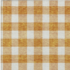 Homeroots 3' Artichoke Green And Gray Plaid Washable Rug – Perfect For Indoor And Outdoor Spaces, Durable Design 9' X 12' Polyester 595419