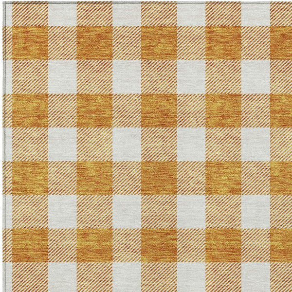 Homeroots 3' Artichoke Green And Gray Plaid Washable Rug – Perfect For Indoor And Outdoor Spaces, Durable Design 9' X 12' Polyester 595419