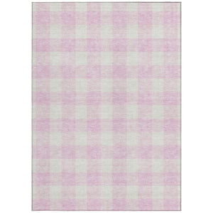 Homeroots 3' Artichoke Green And Gray Plaid Washable Rug – Perfect For Indoor And Outdoor Spaces, Durable Design 9' X 12' Polyester 595425