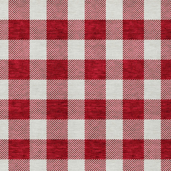 Homeroots 3' Artichoke Green And Gray Plaid Washable Rug – Perfect For Indoor And Outdoor Spaces, Durable Design 3' X 5' Polyester 595427