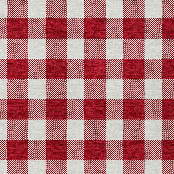 Homeroots 3' Artichoke Green And Gray Plaid Washable Rug – Perfect For Indoor And Outdoor Spaces, Durable Design 9' X 12' Polyester 595431